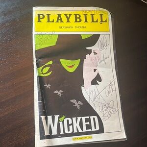 Autographed Wicked Playbill August 2010